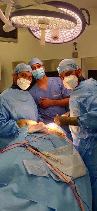 Dr. Shivaji Kolli, orthopaedic surgeon, in the operating theatre in Bengaluru (photo 45)